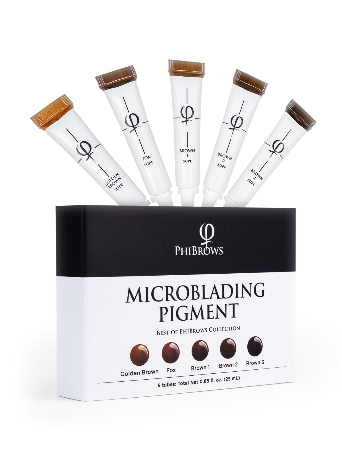 Phibrows色素 4本セット PhiBrows Microblading Pigment Collection SUPE – Official PhiShop USA
